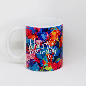 Colourful Happy Birthday Mug
