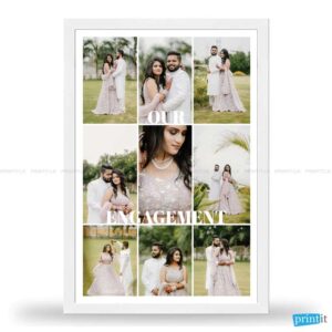12x18 Standard Frame with Glass - White
